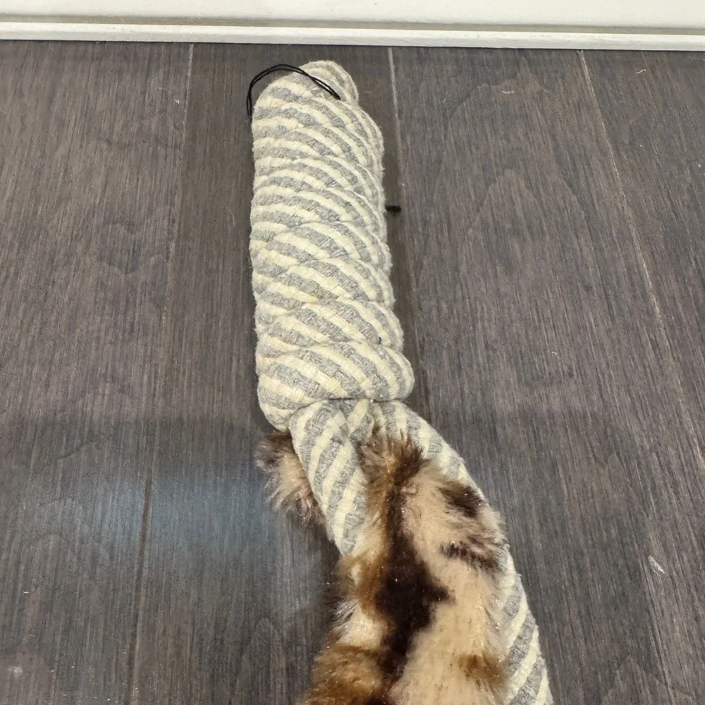 Leopard Print Pull Rope Dog Toy